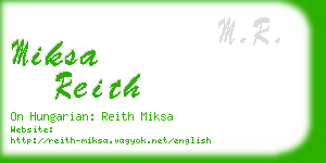 miksa reith business card
